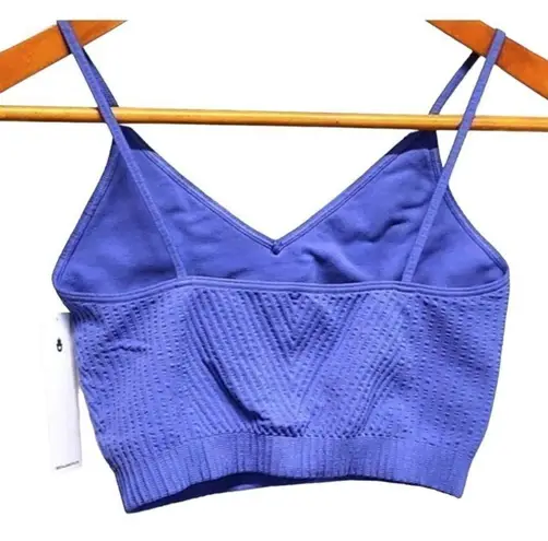 Spiritual Gangster  Row Seamless Active Top Ribbed Royal Blue Top Size Small NEW