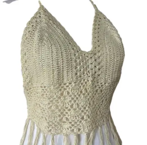 Fringe Ivory Crochet top