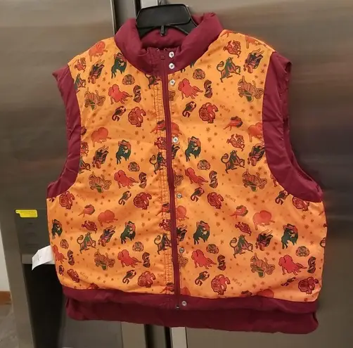 💕MOTHER💕 The Pillow Talk Patch Puffer Vest Long Distance Run Around Large NWOT