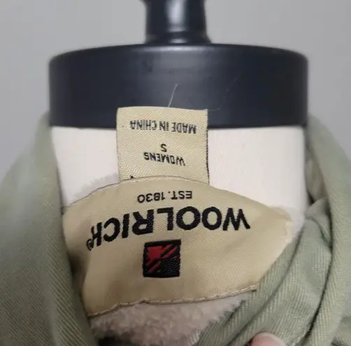 Woolrich Vintage sage fleece lined shirt jacket size small