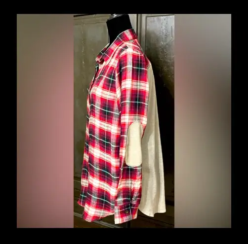 About A Girl thermo button down plaid blouse Size Small