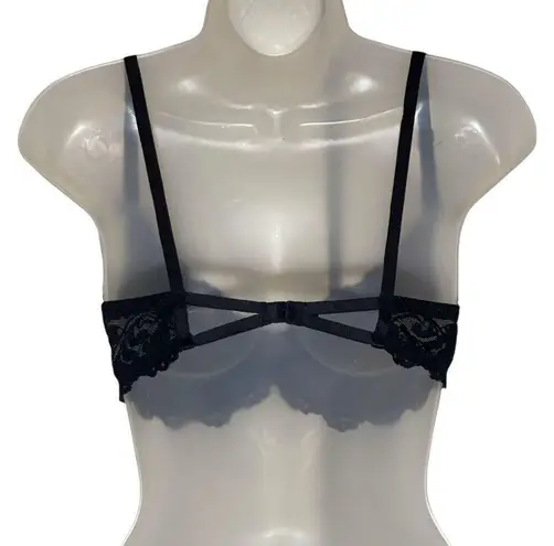 Smart & Sexy Black Lace Bra Padded Underwire Cups Style #85046 34C