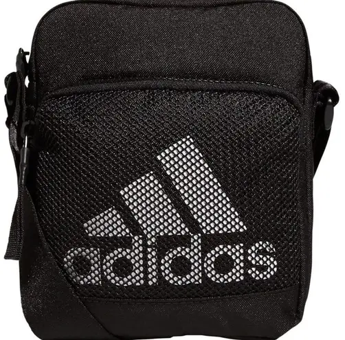 Adidas  Logo Amplifier Crossbody 3 Stripes Bag in Black