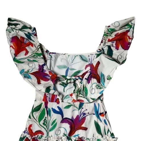 La DoubleJ Lilly Floral Print Scarlett Maxi Dress US XS Pink