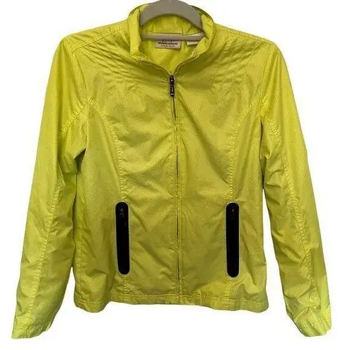 ep pro  Tour Tech Womens Jacket Size Small Golf Full Zip Neon Yellow Pockets