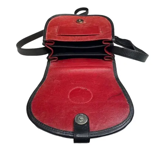 Vintage: Boots ‘n Bags ❁ Accordion Mini Crossbody Saddle Bag ❁ Brick Red Leather