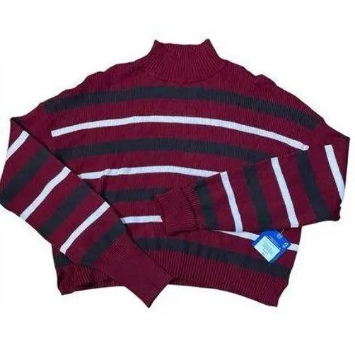 Arizona Jeans Arizona Jean Company Red and Black Cowl Neck Sweater