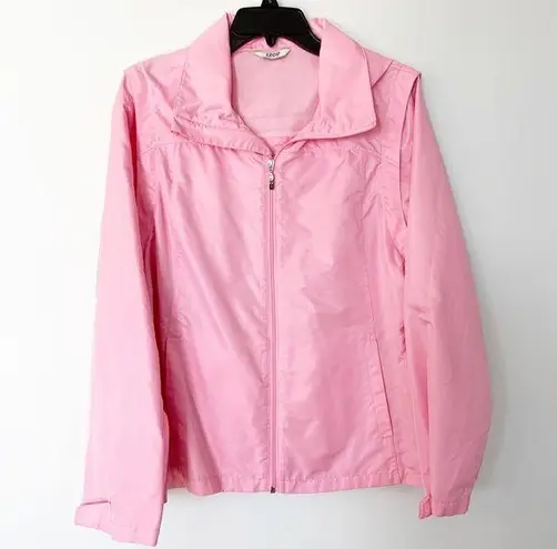 IZOD Women’s Bubble Gum PINK Windbreaker Jacket Vest