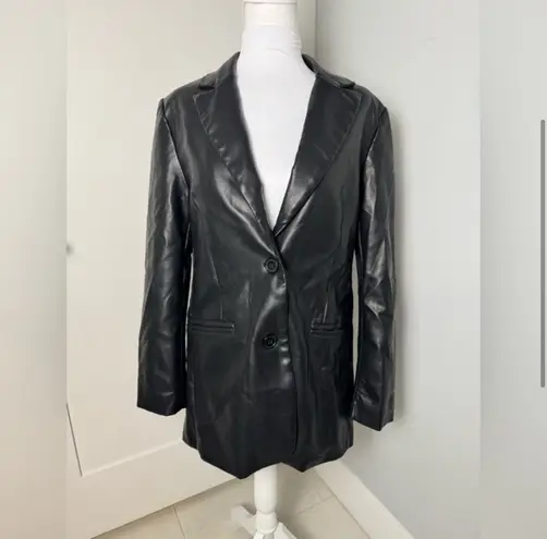 Rebecca Minkoff Black Lambskin Leather Blazer/Size Small