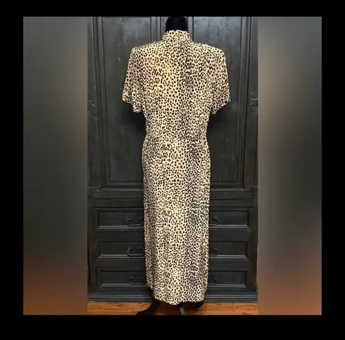 Robbie Bee Vintage animal print silk dress. Size 6