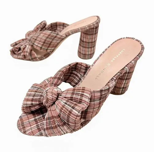 Loeffler Randall Penny Plaid Bow Mule Size 6.5