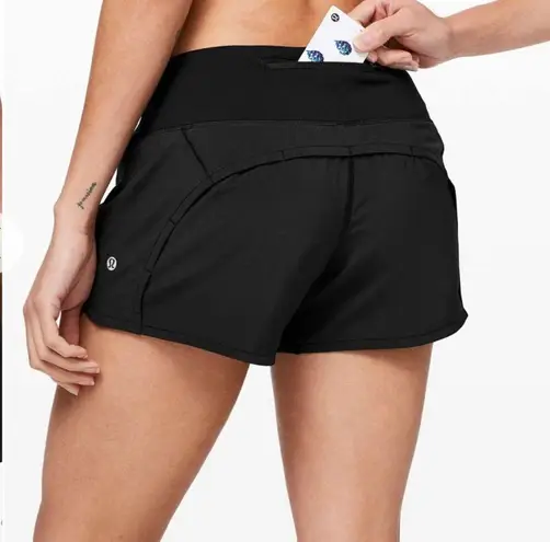 Lululemon  Black Run Times Short 4"