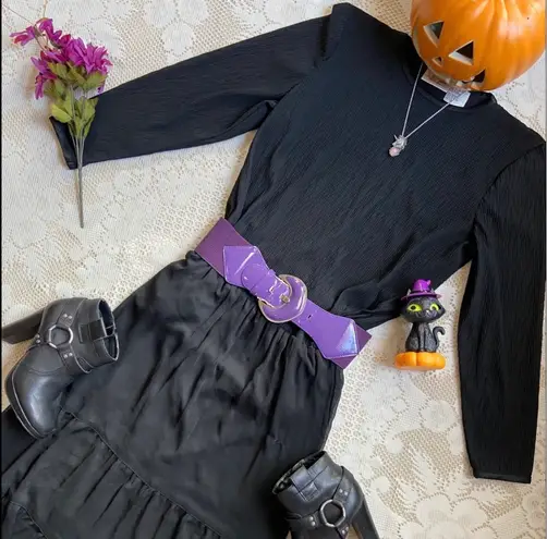 Kathie Lee 90s black long sleeve top