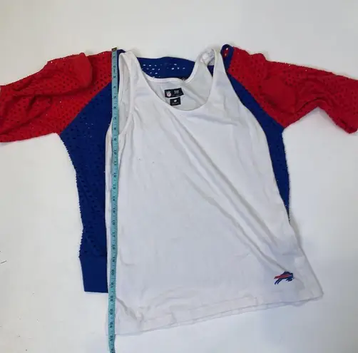 NFL Buffalo Bills  Team Apparel Scoop Neck Eyelet Long Sleeve w/ Tank Top Sz M