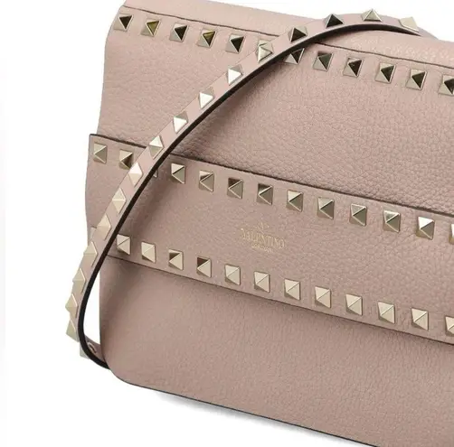 Valentino Garavani Rockstud Leather Crossbody Mauve Pink EXCELLENT Retail $1,950