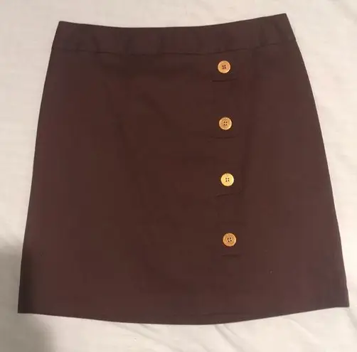 J. McLaughlin  brown cotton skirt, size 8