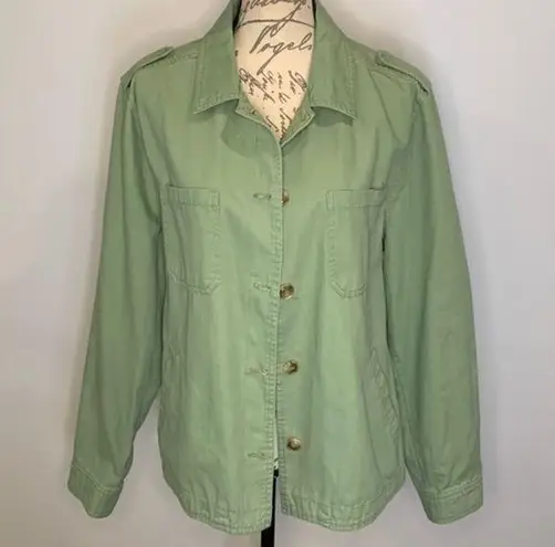 Sebby  Collection cotton canvas utility shacket shirt jacket XL