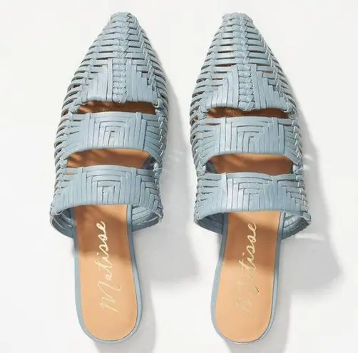 Anthropologie  Matisse East End Leather Mule in Sky Size 8 NWOT $89