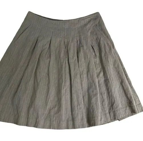 CAbi  Brown Pleated Skirt Women's Size 8 | 19-3