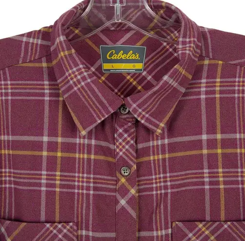 Cabela's  Women's Button Front Flannel Shirt Large