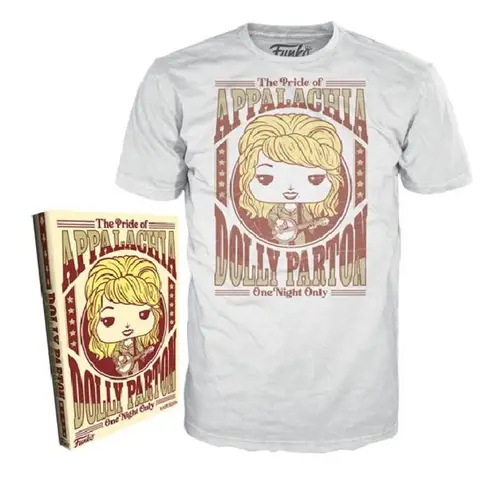 Dolly Parton T Shirt XL The Pride of Appalachia Funko Pop Boxed Tee Cotton SL5 White