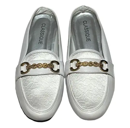 Classiques Entier Classique Camden II Mule Women’s Size 9m White Rhinestone Chain Jacquard Loafer