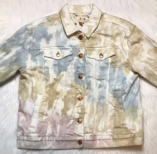 Pilcro Women’s Tie Dye Button-Up Jean Jacket