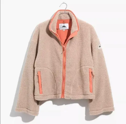 Penfield X Madewell oversized cropped fleece jacket Pink Size XS