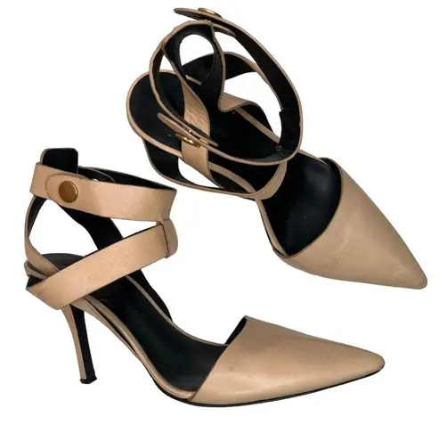 Alexander Wang Sonja Nude Bandage Heel Pumps Sandals Pointed Size 40 US 10