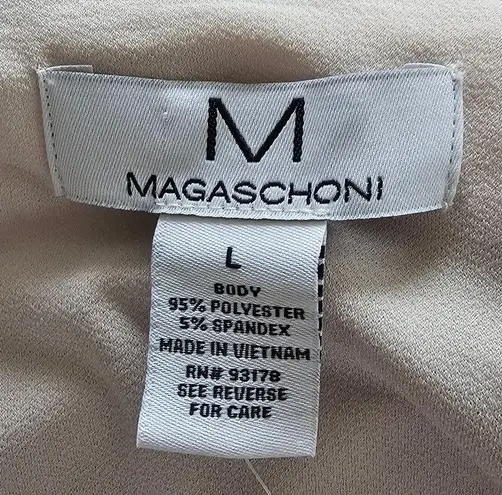 Magaschoni M Pale Platinum Cowl Neck Tank Top Size Large