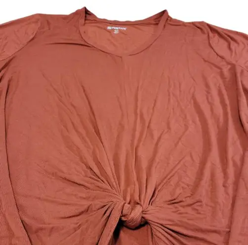 Roaman’s Roaman's Top Size 3X 30 /32 Plus Size T-Shirt High Low T-Shirt Knotted Waist Top