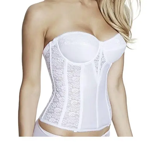 Dominique Colette Underwire Strapless Bustier 8949 White Size 40C