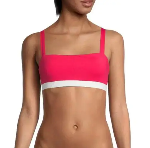 ONIA nwt Zoe Bikini Top tricot raspberry/white size medium