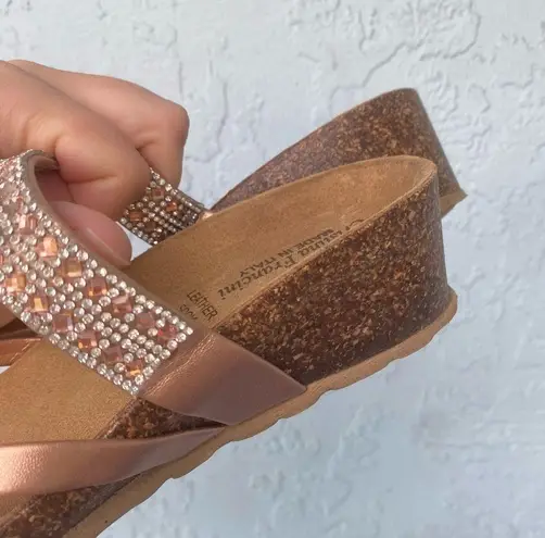 Cristina Francine Sandals with Braided Straps and Thong Design made in Italy Tan Size 7.5