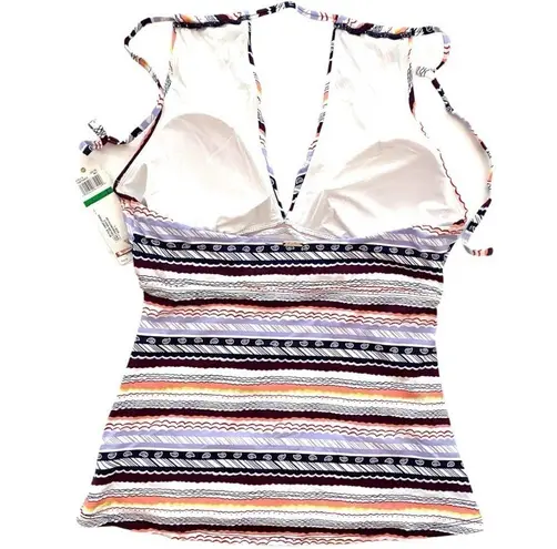 Anne cole  Stormy Seas Printed Keyhole Tankini Top