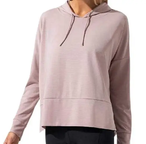 Mondetta Lightweight Ottoman Hoodie Pink Cloud Pullover