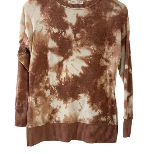 Planet Gold Sweater Women's XS Brown Pullover Long Sleeve Casual Crew Neck