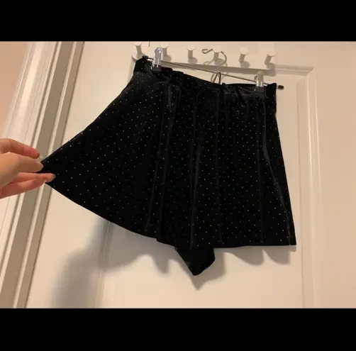 Topshop High Rise Velvet Shorts