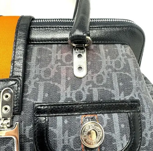 Christian Dior Vintage  Grey Denim Monogram Handbag