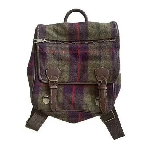 Gap  Wool Blend Double Flap Plaid Backpack