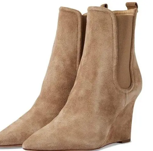 Veronica Beard  Iluska Suede Wedge Chelsea Booties