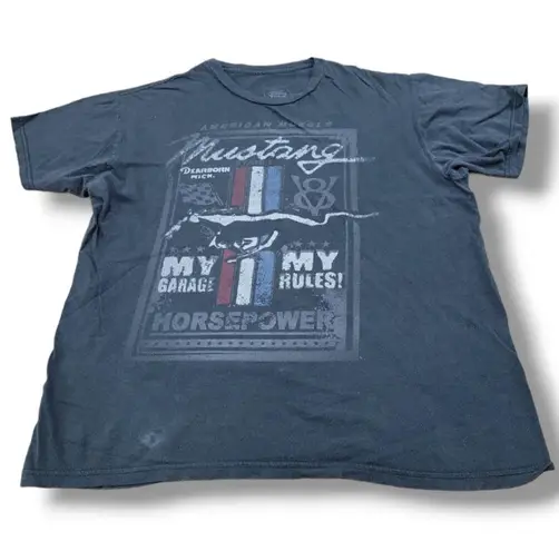 Ford Mustang Shirt Size Medium American Muscle Horsepower Graphic T-Shirt Faded Unisex T-Shirt