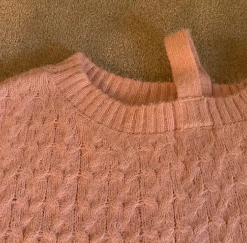 Light Pink Cold Shoulder Sweater