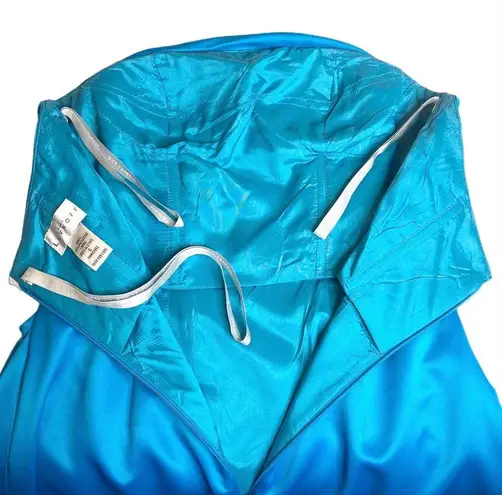 Bill Levkoff ске Sateen Strapless Formal Cocktail Mini Dress ске Aegean Blue ске 6