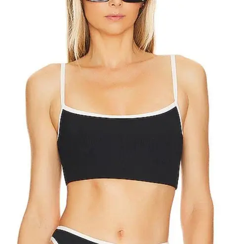 l*space L* Adalyn Bikini Top in Black & Cream