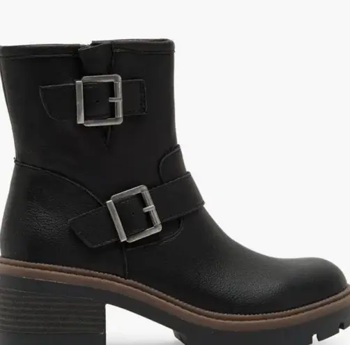 BOC by Born Monika Platform Moto Boots Size 7 Black