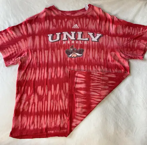 Adidas UNLV  Rebels Red Custom Tee/ One Of A Kind Piece 