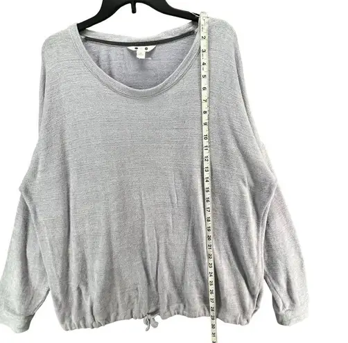 Three Dots Sweater Womens XL Light Purple Pullover Drawstring Waist Soft Cozy