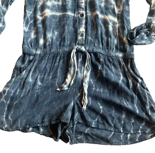 Young Fabulous and Broke  Tie Dye Romper Long Sleeve Shorts Size Small Women's