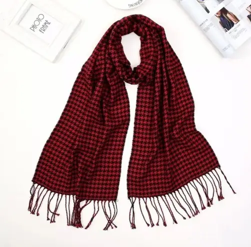 Houndstooth Red Black Skinny Scarf New University of Alabama